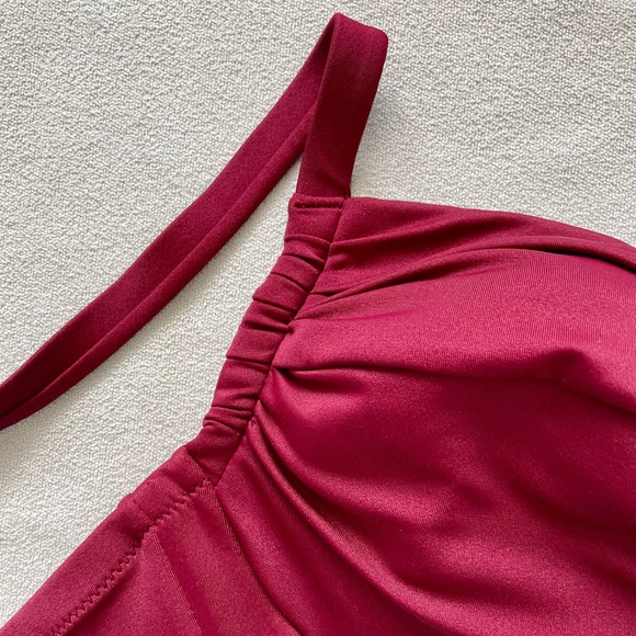 FINAL SALE $9 // J. CREW Burgundy Bikini Top No Underwire Push-Up - Picture 11 of 14